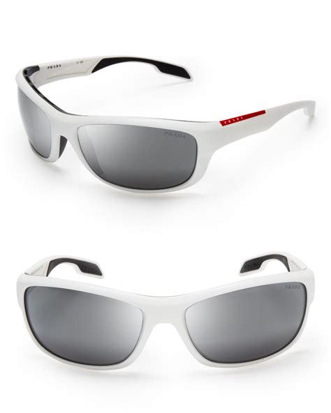 prada sport white sunglasses|prada sunglasses male.